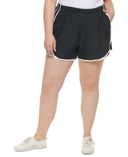 Calvin Klein Performance Womens Plus Size Smocked Waist Fitness